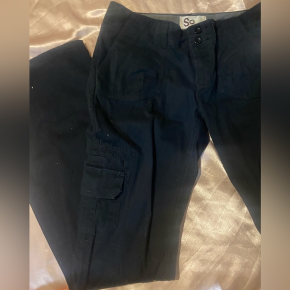 SO black y2k cargo flared pants - Picture 4 of 7